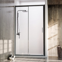 Душевая дверь раздвижная  VN72B-100-01-C4 1000x1900 Цвет профиля Чёрный матовый Стекло Прозрачное Veconi