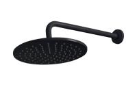 Верхний душ круглый 300x300мм с изливом 350 мм Диаметр 300 мм, материал нержавеющая сталь CZR-B-TDD-30-NOP Чёрный матовый   Cezares