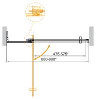 Дверь в проём. SLIDER-B-1-80/90-C-NERO (800-900)x1950 Cezares