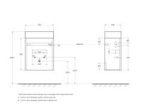 База под раковину подвесная с одной дверкой PIETRA MINI-460-1A-SO-SCM-L BelBagno