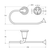Полотенцедержатель настенный AM-E-2606-Do Золото Art&Max