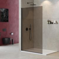 Душевая перегородка.   LIBERTA-L-1-TB-120-BR-NERO 1200х1950 Cezares