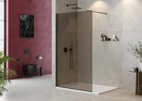 Душевая перегородка.   LIBERTA-L-1-120-BR-NERO 1200х1950 Cezares