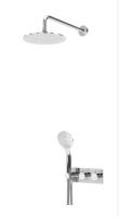Душевая система встраиваемого монтажа с термостатическим смесителем с верхним и ручным душем Термостатный смеситель. Верхний душ диаметр 230 мм, ABC CZR-B-VDIM-T-01 Хром ручка  Хром Cezares