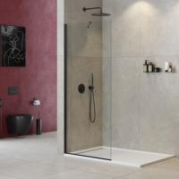 Душевая перегородка.   LIBERTA-L-1-TB-80-C-NERO 800х1950 Cezares