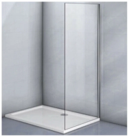 Фиксированная боковая панель без верхнего и нижнего профиля E-SP-B-80-12-C9 800x1951 Цвет профиля Чёрный матовый Стекло  Тонированное матовое Veconi