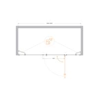 Дверь в проем.  VERONA-W-B-13-60+60/40-P-Cr-R 1600x1950 Cezares