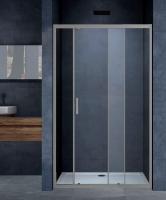 Душевая дверь VDS-3AL130CLGM 1300х1900 профиль вороненая сталь стекло прозрачное VINCEA