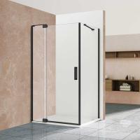 Душевой уголок, прямоугольный VSR-1E111210CLB 1100/1200х1000х2000 профиль черный стекло прозрачное VINCEA