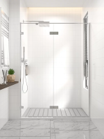 Душевая дверь раздвижная 1300x2000 цвет профиля хром стекло прозрачное PR3/L-130-01-CH-C4 Premium Veconi