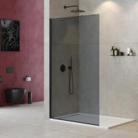 Душевая перегородка.   LIBERTA-L-1-TB-120-GR-NERO 1200х1950 Cezares