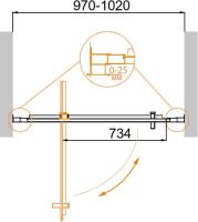 Дверь в проем. MOLVENO-BA-1-100-C-Cr-IV 1000x1950 Cezares