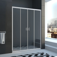 Душевая дверь раздвижная  VN45-200-01-19C1 2000x1850 профиль Хром стекло Прозрачное Veconi