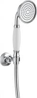 Ручной душ со шлангом и держателем  LIBERTY-F-KD-01 Хром ручка  Белая Cezares
