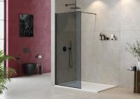 Душевая перегородка.   LIBERTA-L-1-100-GR-NERO 1000х1950 Cezares