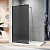 Душевая перегородка 1100x2000 KR81B-110-05-C8 цвет профиля Чёрный матовый стекло Тонированное Veconi
