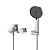 Смеситель для ванны и душа в комплекте с ручным душем, шлангом и держателем  MARINO-VASM-CRM BelBagno