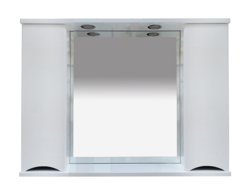 Элвис -105 Зеркало-шкаф (свет) белая эмаль